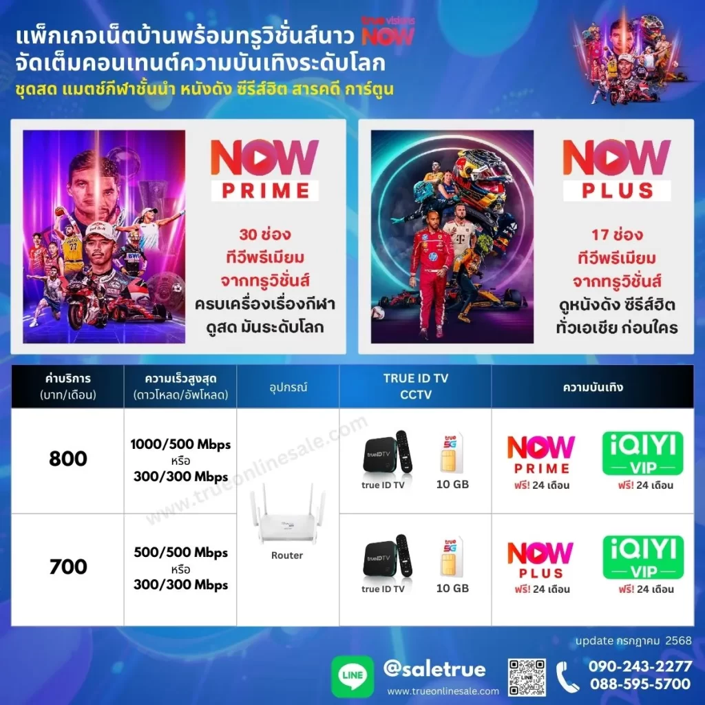 แพ็คเกจ เน็ตทรู คู่ ทรูวิชันส์